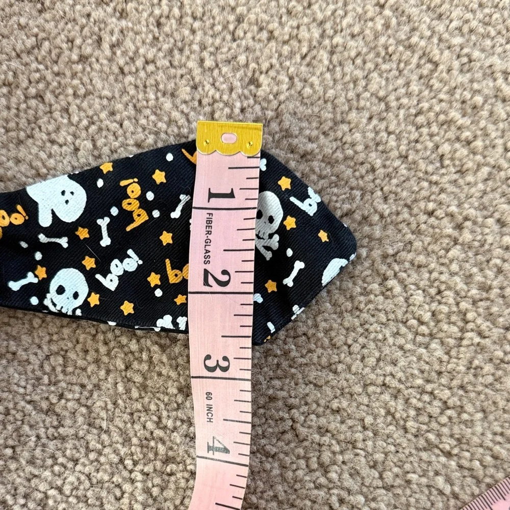 Black Halloween Skull Tie Collar